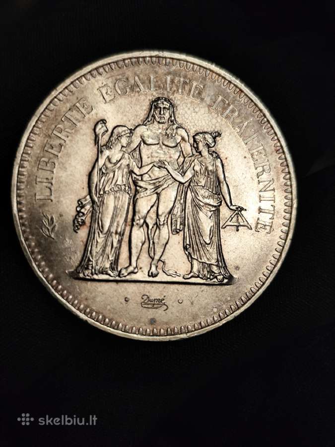 Prancūzija 50 frankų 1978. Unc. Sidabras. - nuotraukos Nr. 6