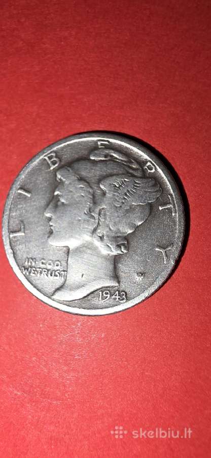 JAV daimas 1943 S,sidabras 0,900 - nuotraukos Nr. 2