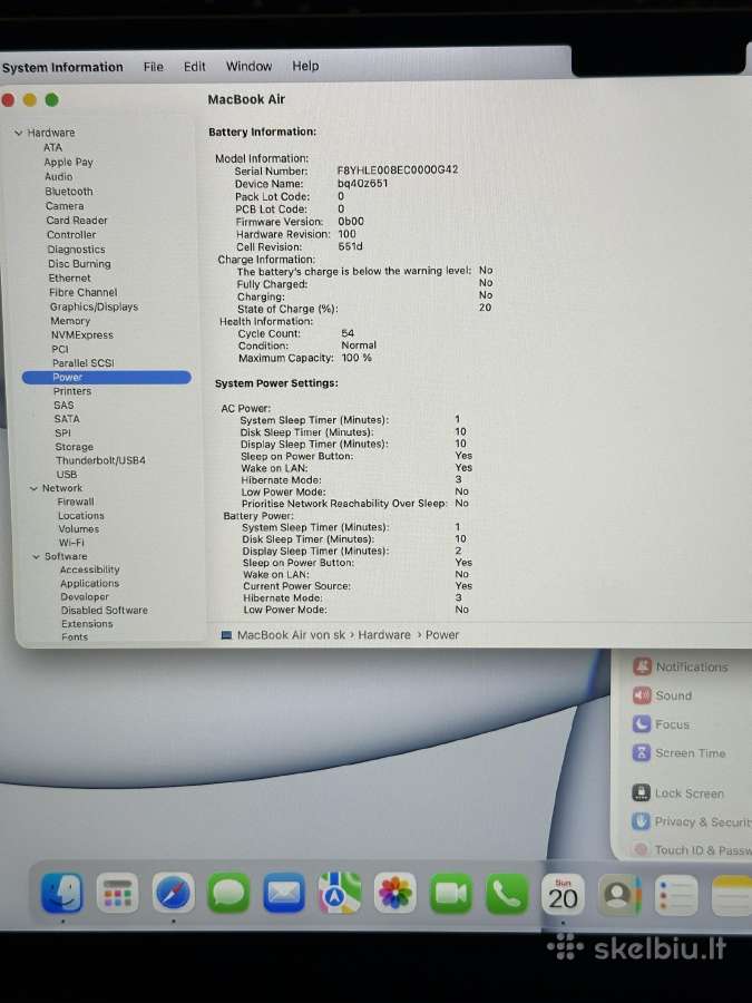 MacBook Air 13 M4 16 GB 256 GB - nuotraukos Nr. 9