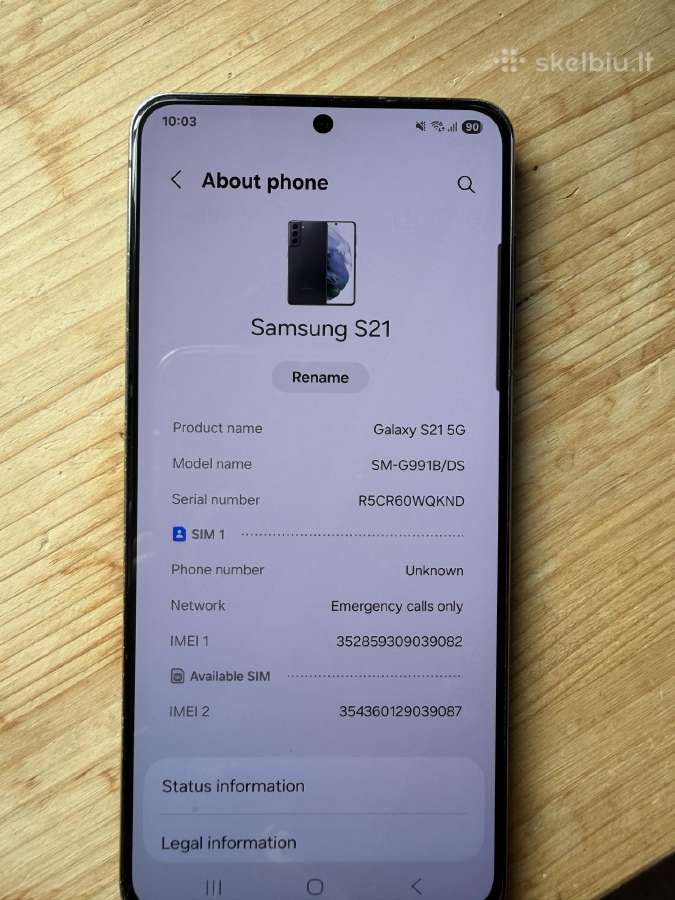 Samsung Galaxy S21 telefonas - nuotraukos Nr. 7
