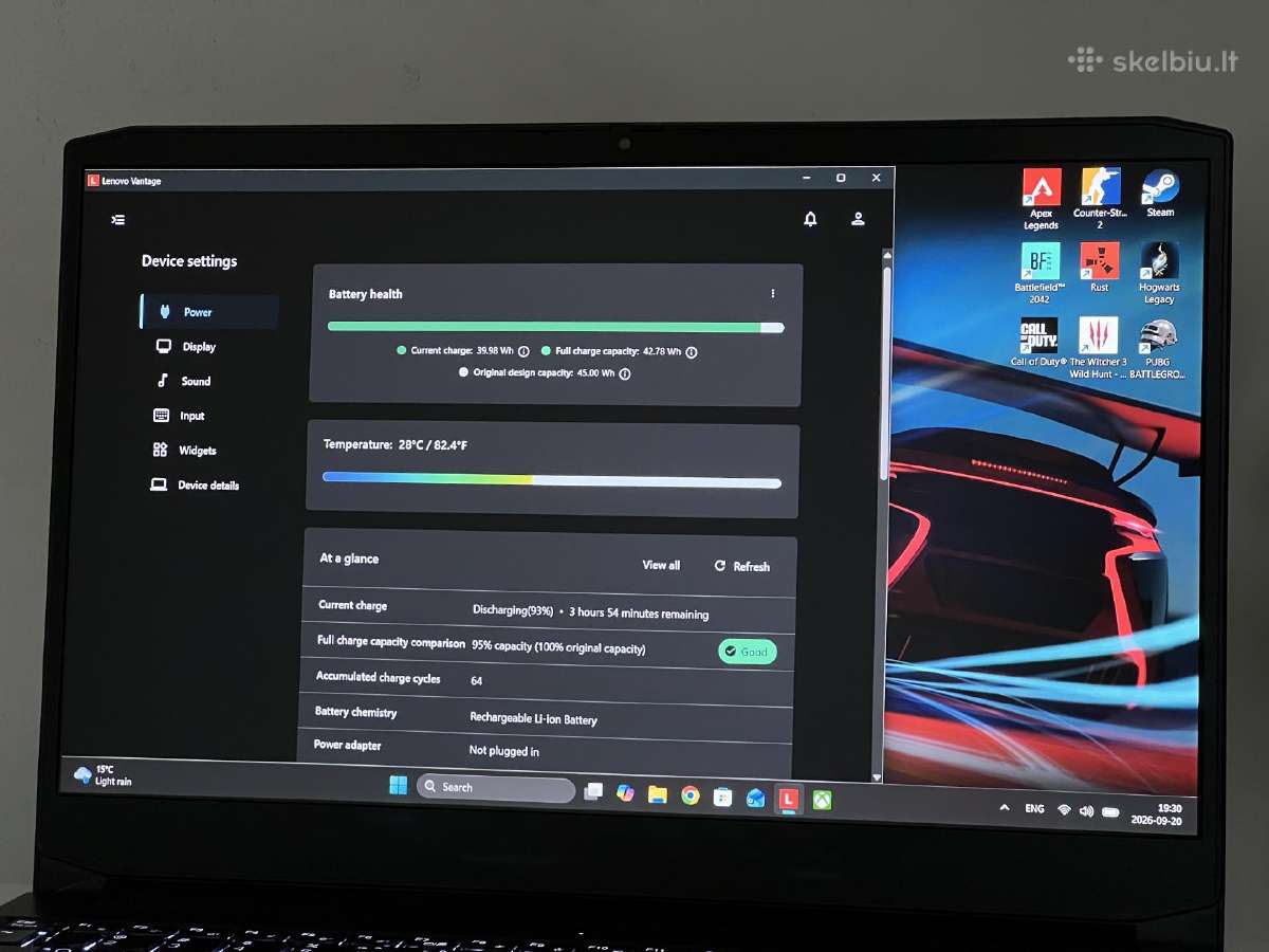 Parduodamas Ideapad su Rtx 2050, Ryzen 5, 144hz. - nuotraukos Nr. 10