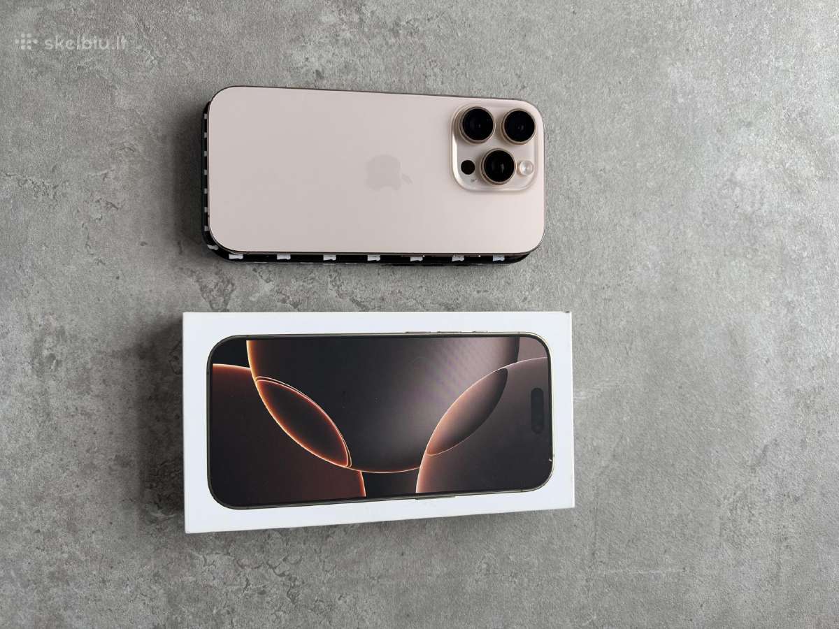 iPhone 16 Pro 128gb Desert Titanium 90% baterija - nuotraukos Nr. 2