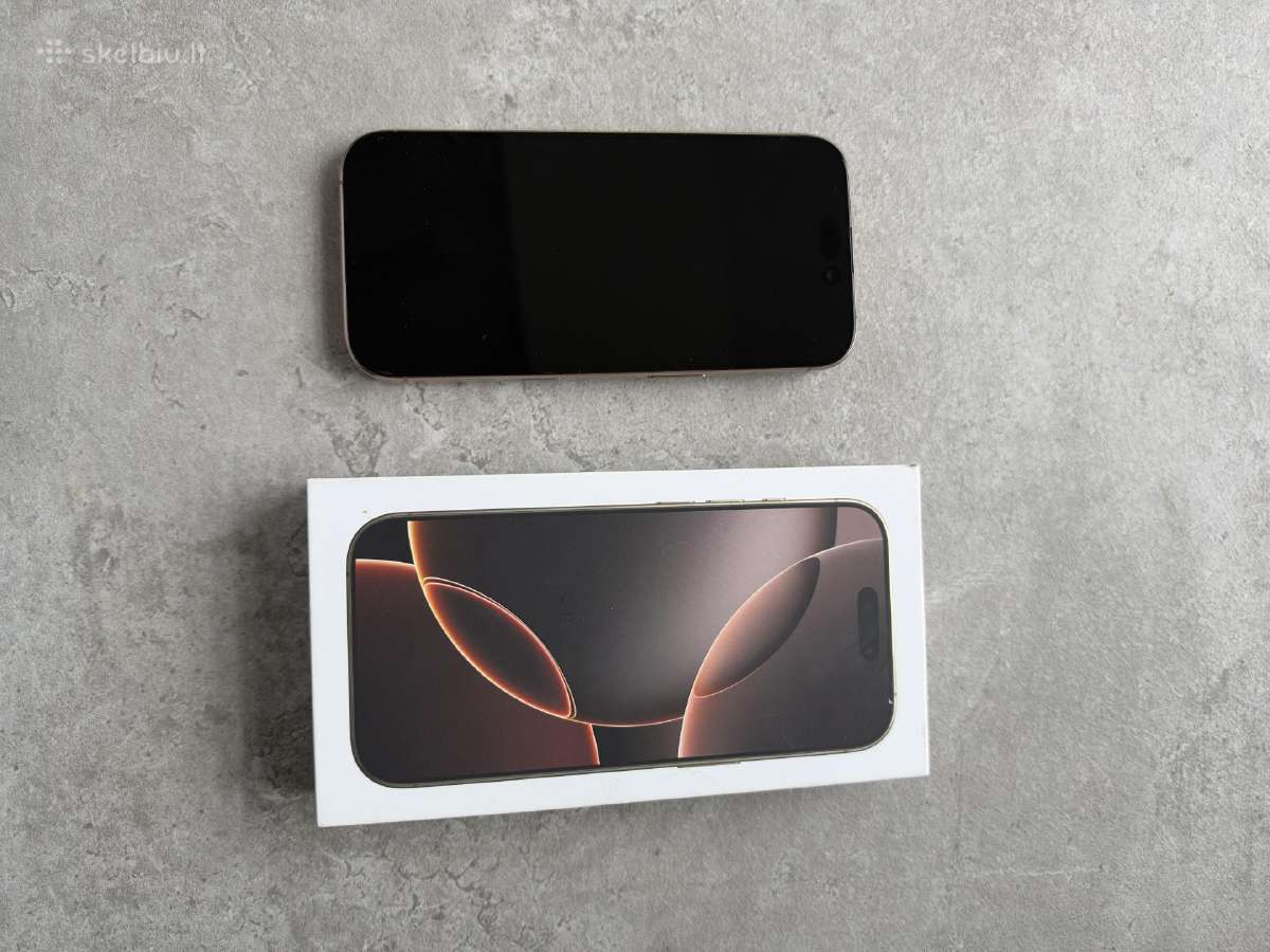 iPhone 16 Pro 128gb Desert Titanium 90% baterija - nuotraukos Nr. 3