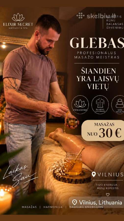 Profesionalus masažas Vilniuje Nuo 40 € - nuotraukos Nr. 4