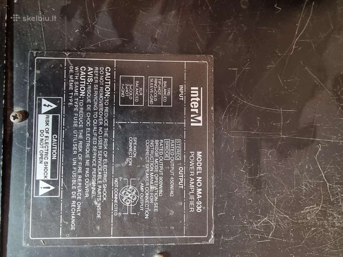 Stiprintuvas Inter -M Ma-930 - nuotraukos Nr. 2