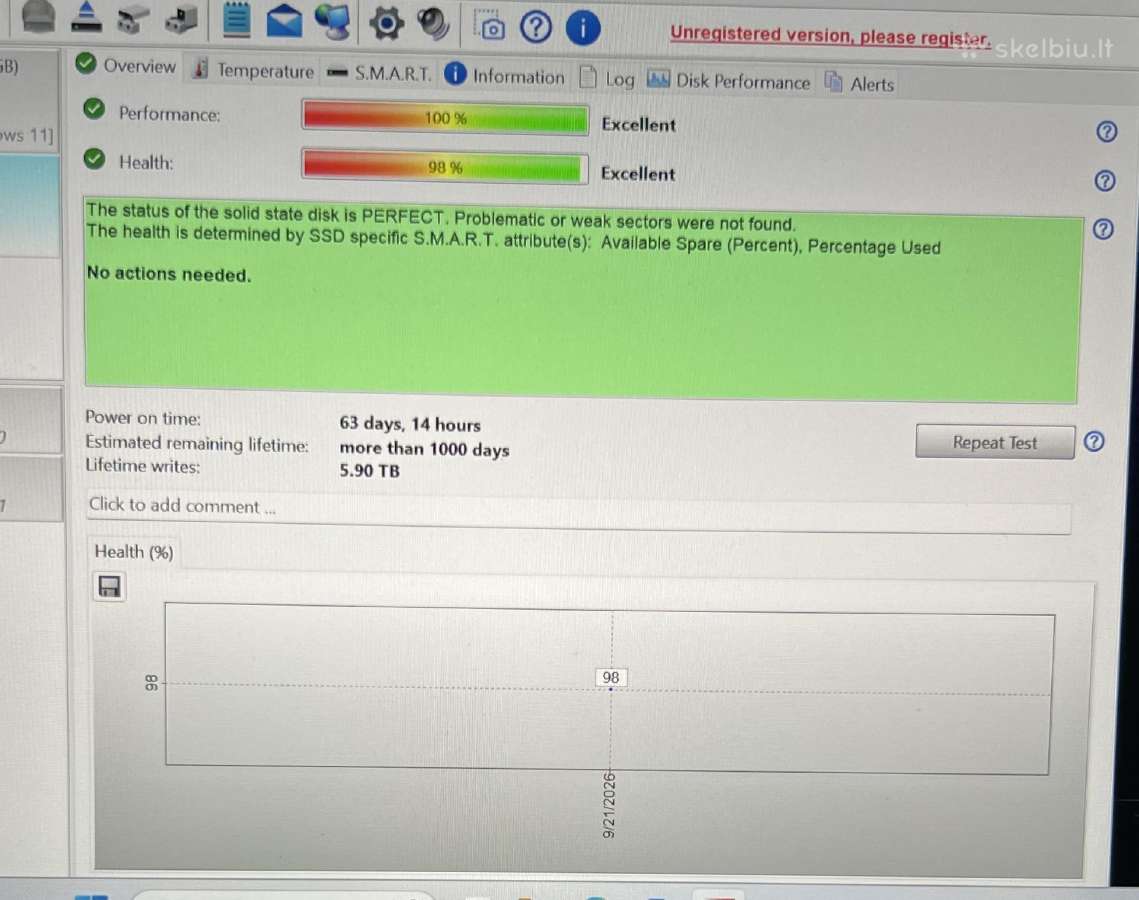 SSD 1tb Samsung 1tb Crucial - nuotraukos Nr. 4