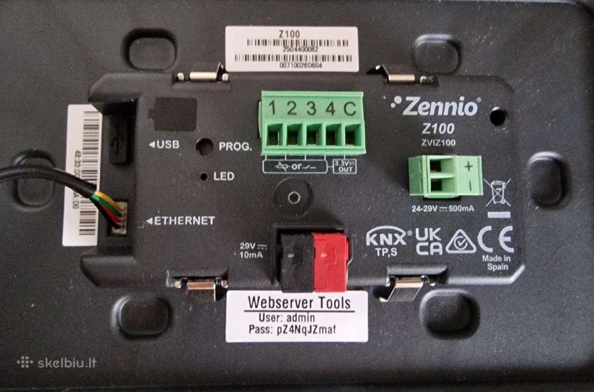 Knx sensorinis valdymo pultas Zennio Z100 - nuotraukos Nr. 6