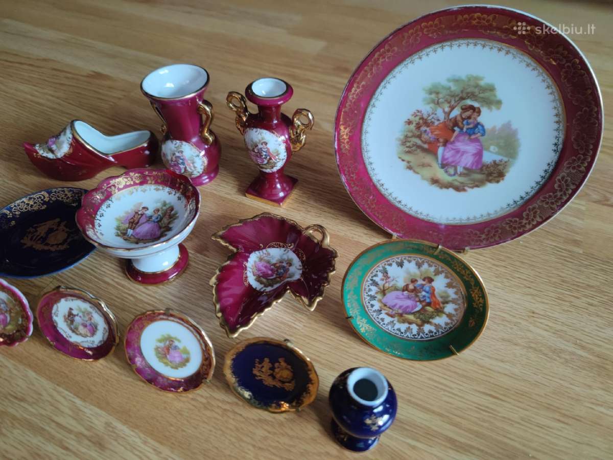 Prancūziškos Limoges lėkštutės, vazelės ir kita - nuotraukos Nr. 4