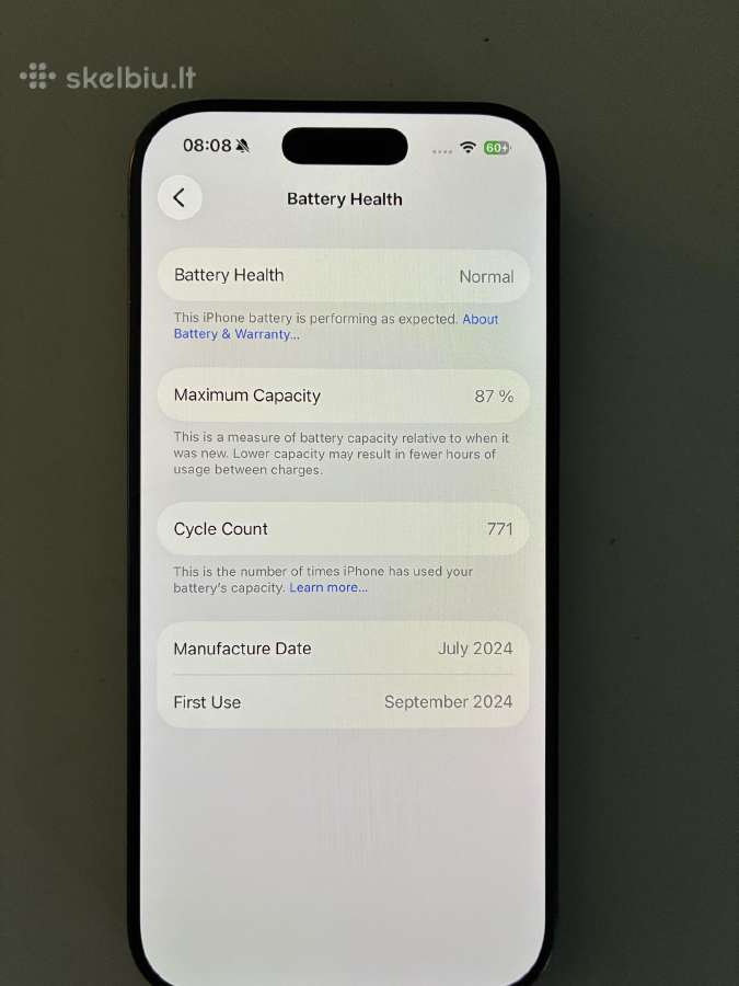 iPhone 16pro 128gb black - nuotraukos Nr. 3
