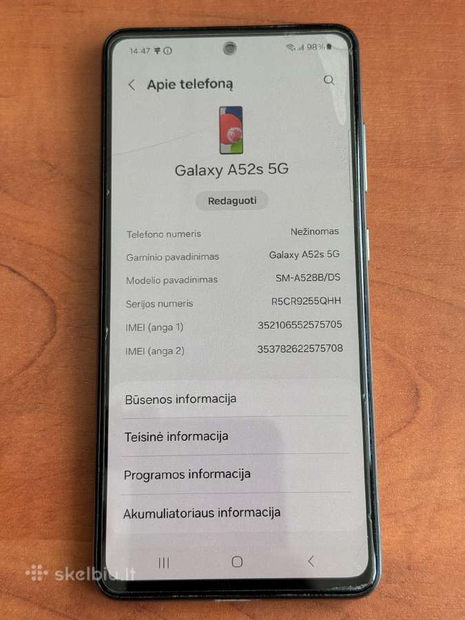 Samsung a52s - nuotraukos Nr. 4