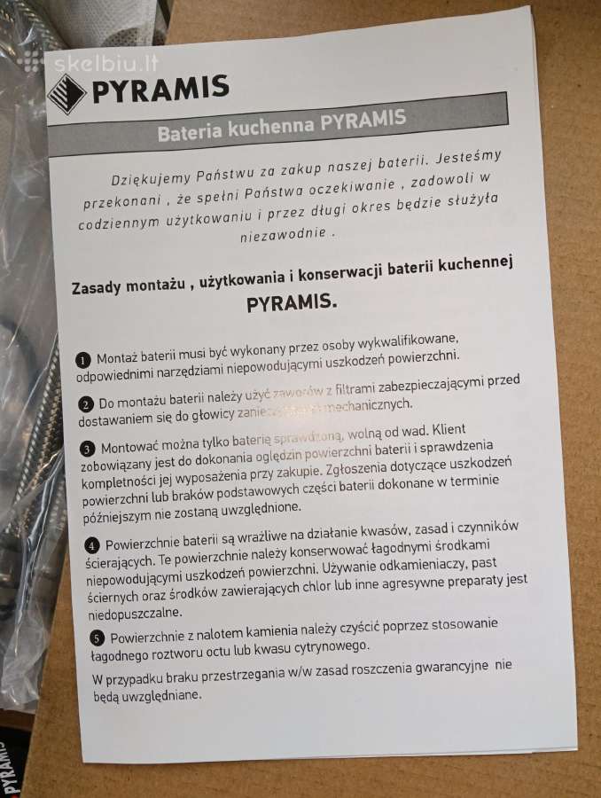 Maišytuvas Pyramis Naujas Juodas su žarnelėmis - nuotraukos Nr. 4
