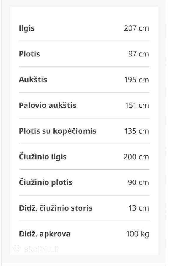 Aukštos lovos rėmas Ikea, Vitval - nuotraukos Nr. 6