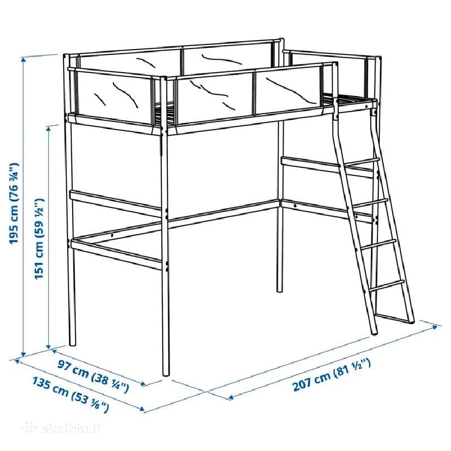 Aukštos lovos rėmas Ikea, Vitval - nuotraukos Nr. 5