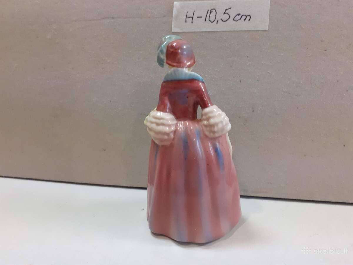 Nedidelė porcelianinė damos su vėduokle statulėlė - nuotraukos Nr. 12