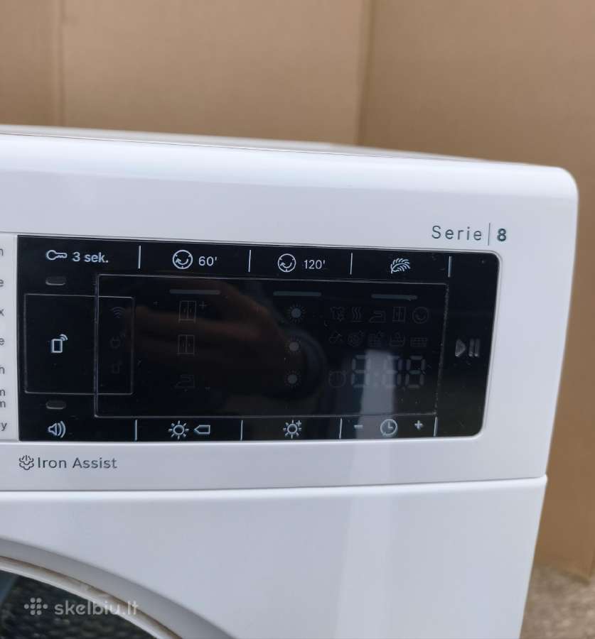 Džiovyklė Bosch 8klases 9kg Wtx8hkm9sn - nuotraukos Nr. 7