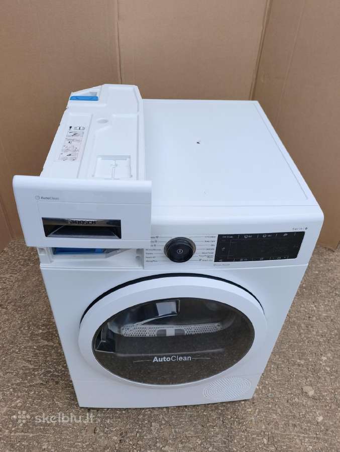 Džiovyklė Bosch 8klases 9kg Wtx8hkm9sn - nuotraukos Nr. 8