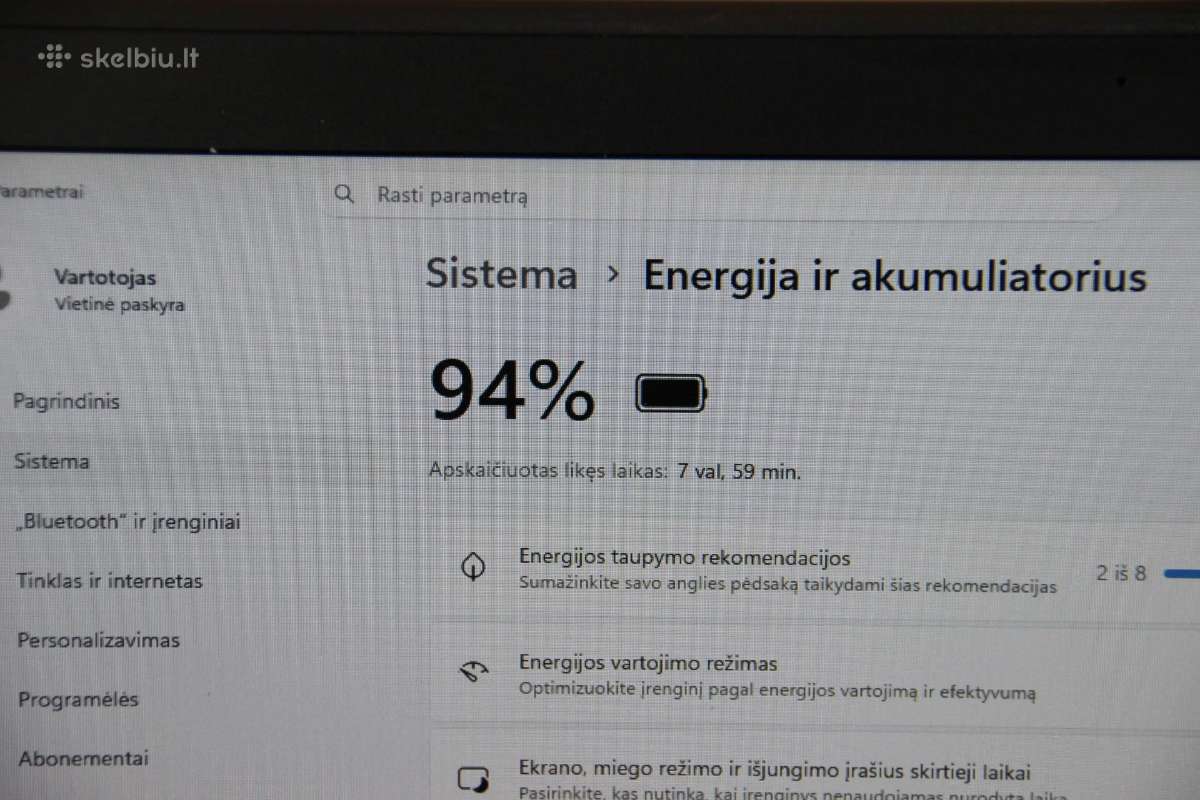 Lenovo T15 gen2 i7 32gb Fhd Ips 512gb SSD - nuotraukos Nr. 10