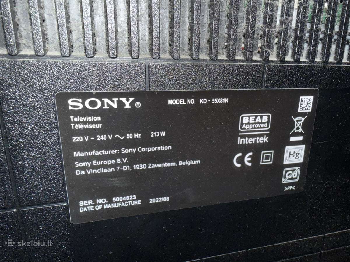 Sony 55 4k Smart TV Kd-55x81k - nuotraukos Nr. 4