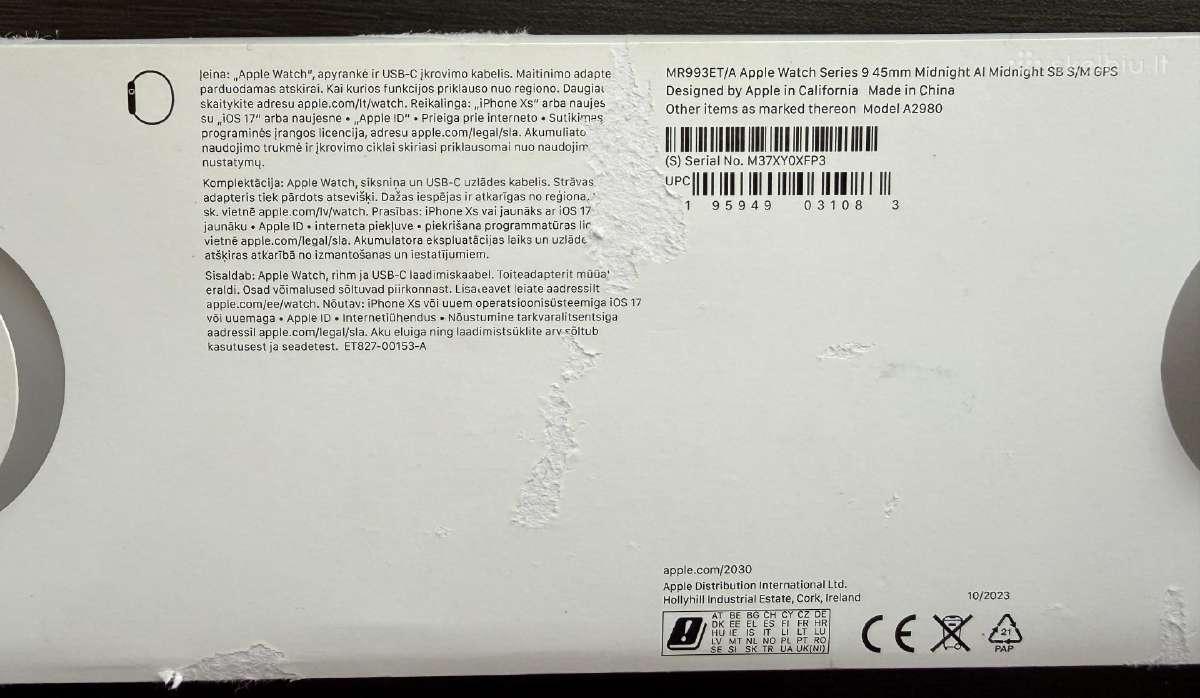 Apple Watch 9 45mm Midnight - nuotraukos Nr. 10