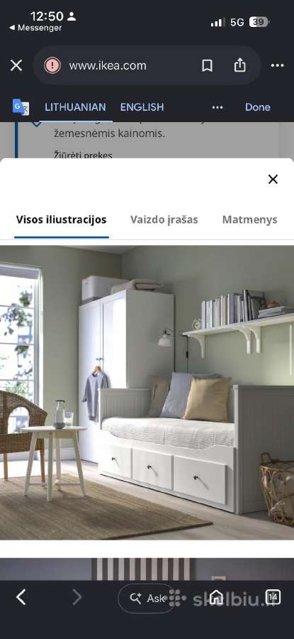 Ikea Hemnes lova 80/160x200 - nuotraukos Nr. 4