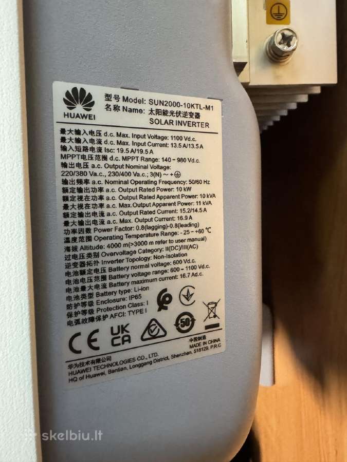 Huawei Inverteris 10kw - nuotraukos Nr. 3