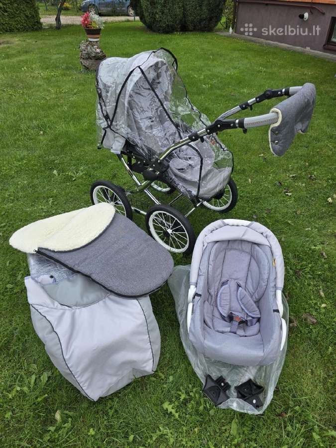 Parduodu vežimėlį 3in1 dideliais ratais - nuotraukos Nr. 2