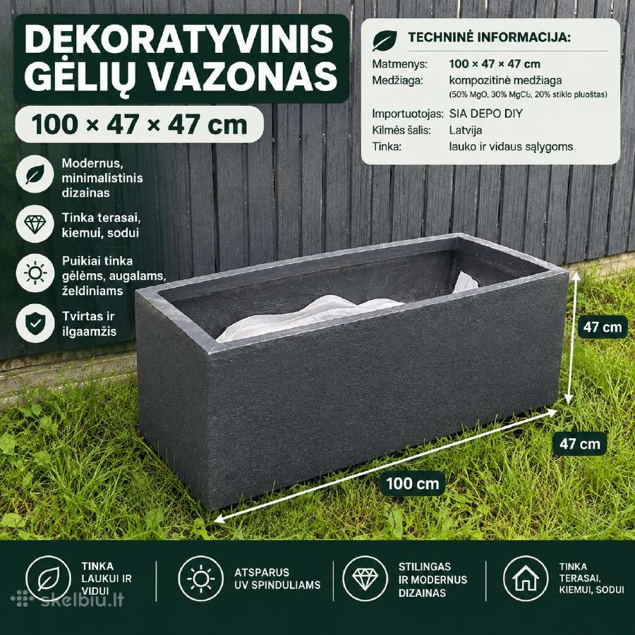 Įvairaus dydžio vazonai laukui ir namams. - nuotraukos Nr. 2