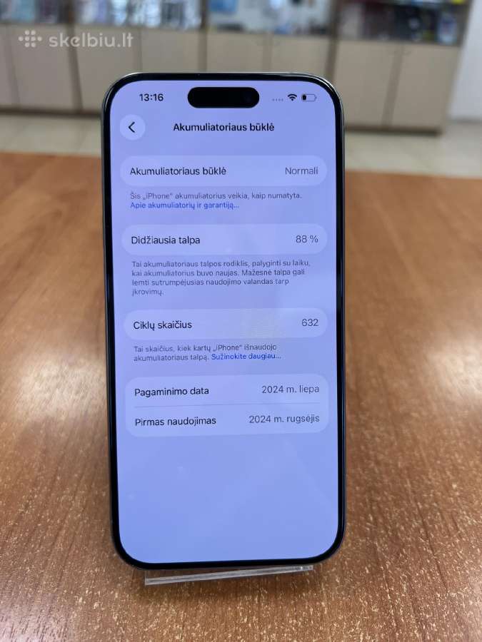 Apple iPhone 15 Pro 128 GB (naudotas) - nuotraukos Nr. 2