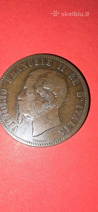 Italija 10 certezimų 1863 - nuotraukos Nr. 2