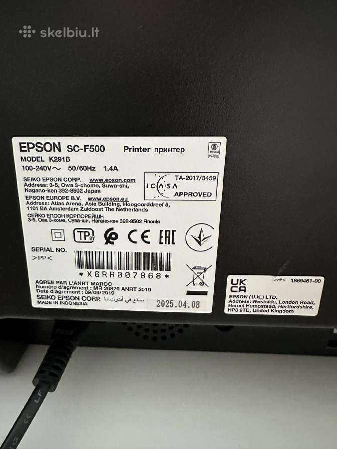 Epson Sc-f500 sublimacinis spausdintuvas - nuotraukos Nr. 4