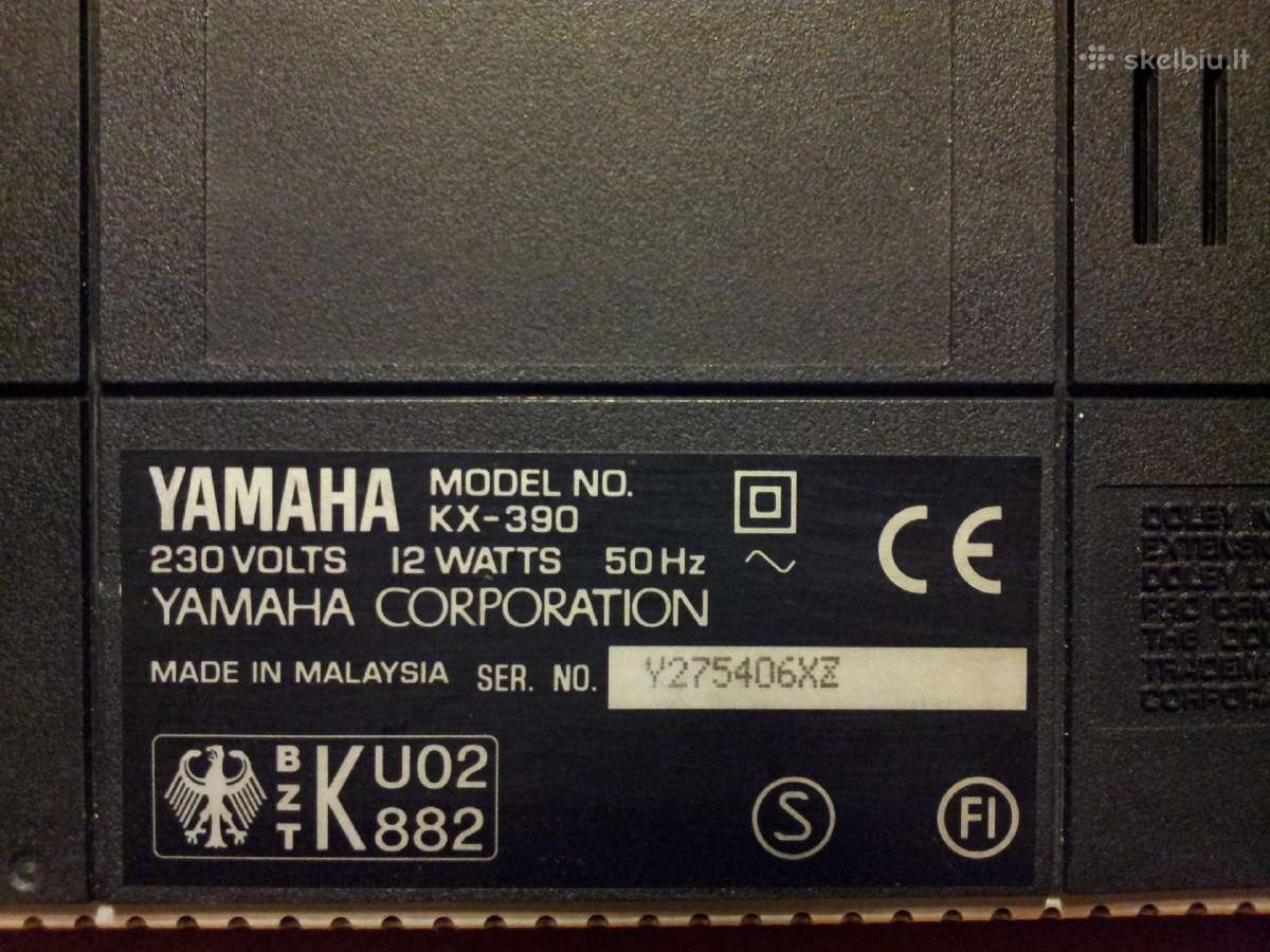 Yamaha Kx-390 - nuotraukos Nr. 3