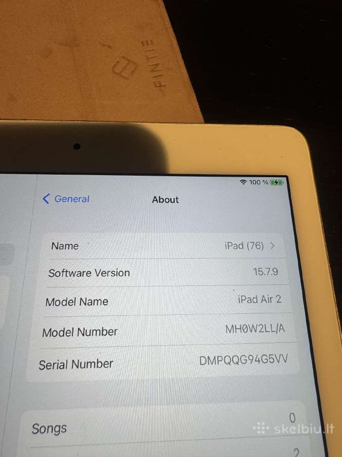Apple iPad Air 2 (A1566) 16gb Wi-fi - nuotraukos Nr. 3