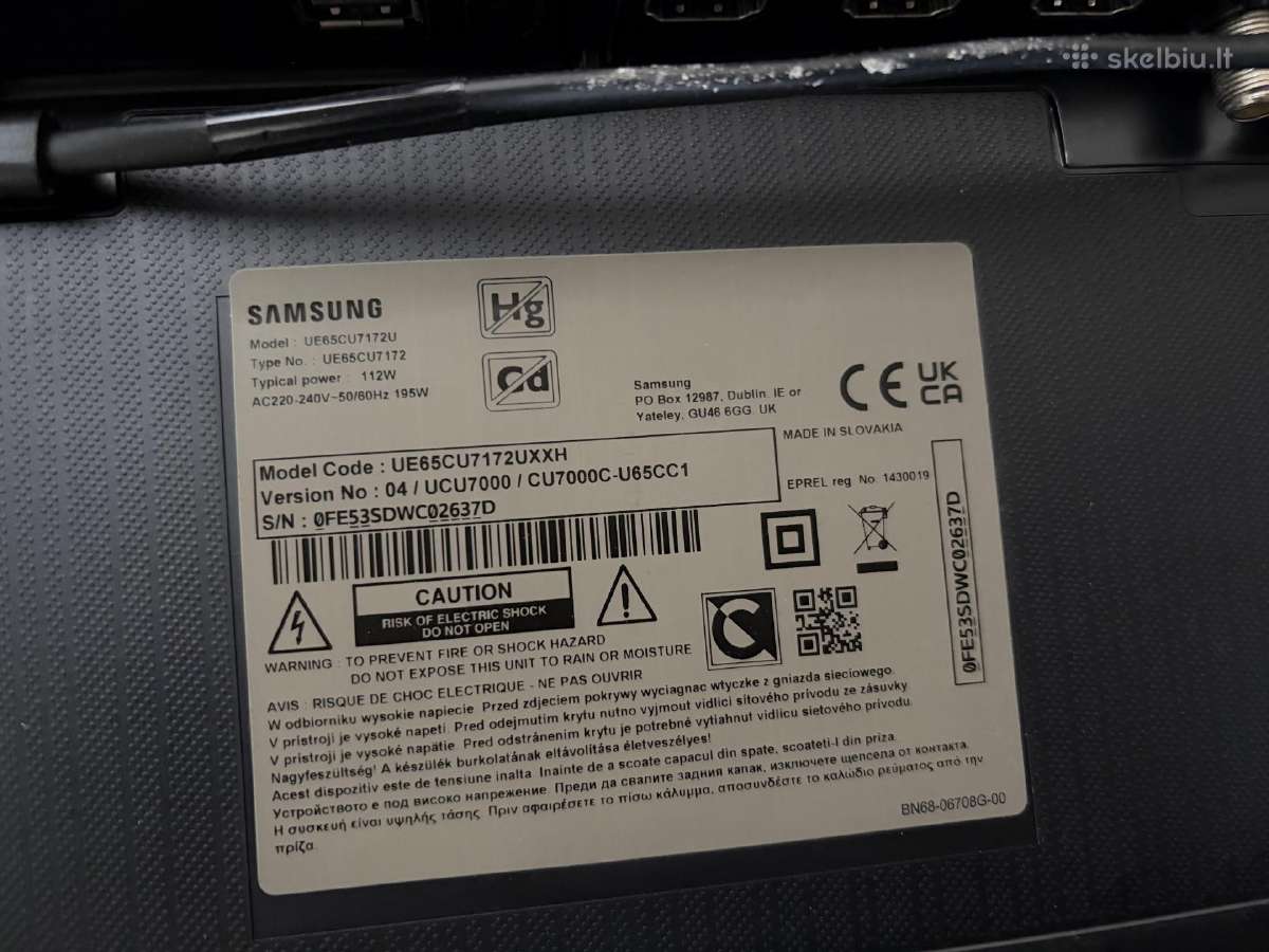 Samsung 65" Crystal Uhd 4k Smart TV - nuotraukos Nr. 2