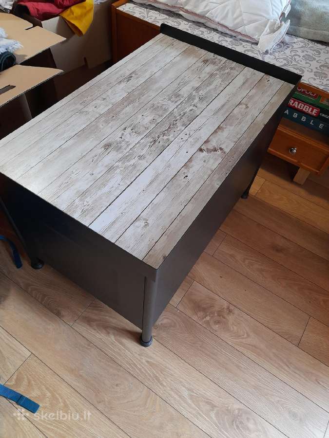 Metalinis suoliukas su stalčium daiktams - nuotraukos Nr. 2