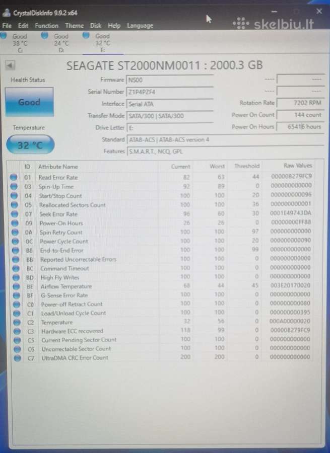 Seagate HDD 2tb - nuotraukos Nr. 2