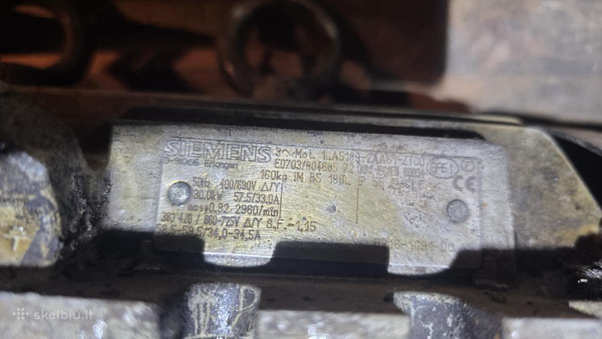 Elektros variklis Siemens 30kw - 400/690v 2960/min - nuotraukos Nr. 2