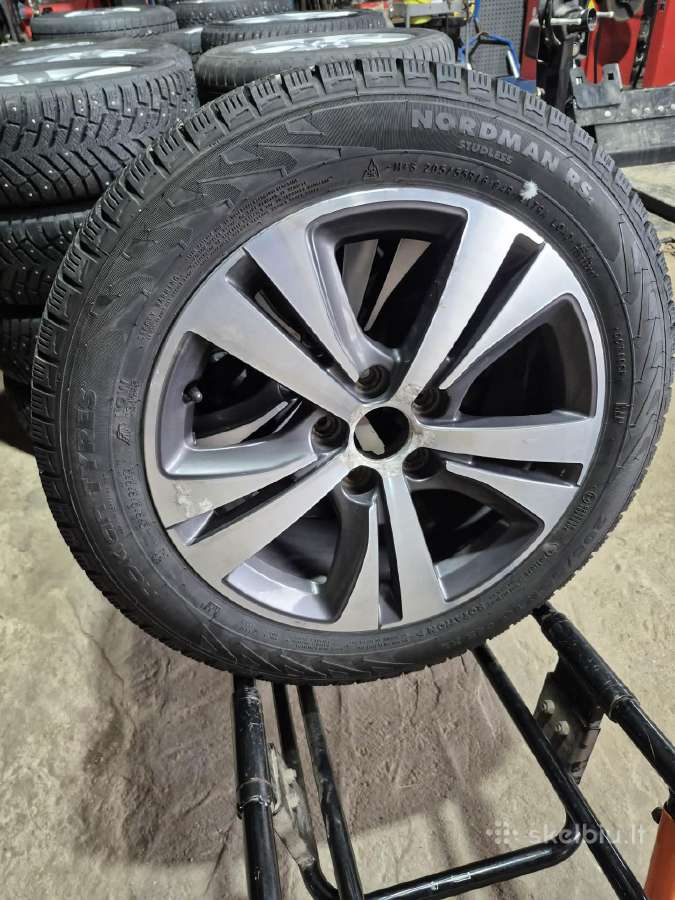 Peugeot r16 diskai Su zieminem padangom - nuotraukos Nr. 2