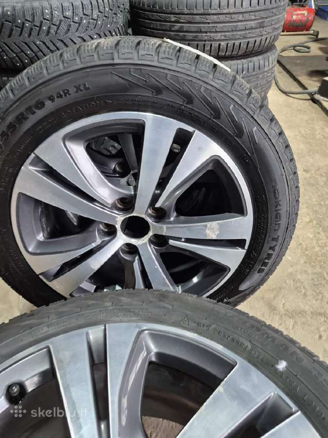 Peugeot r16 diskai Su zieminem padangom - nuotraukos Nr. 3