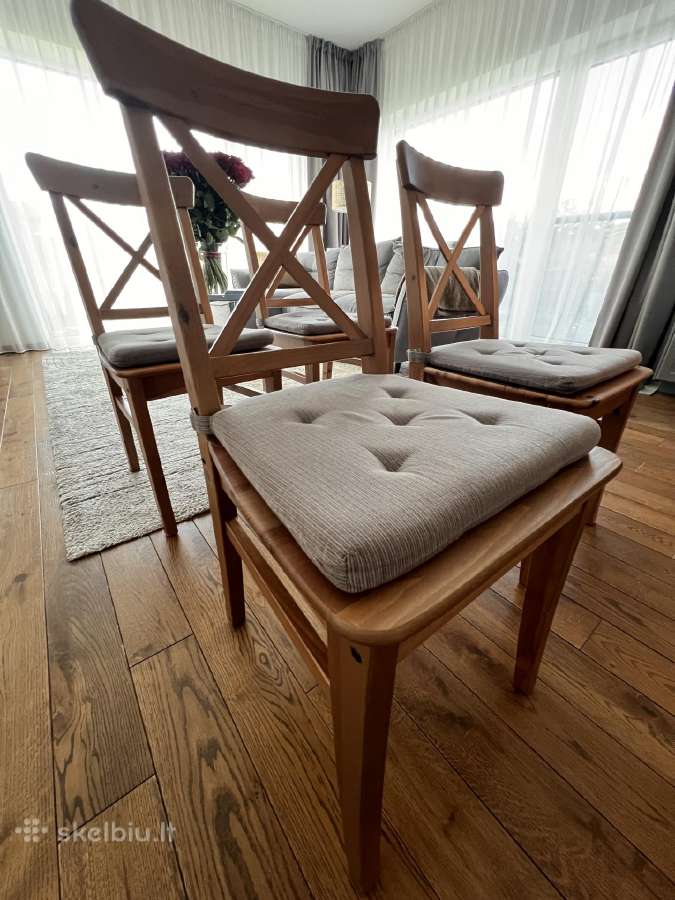 4 Ikea Rosentorp kėdes – medinės - nuotraukos Nr. 2