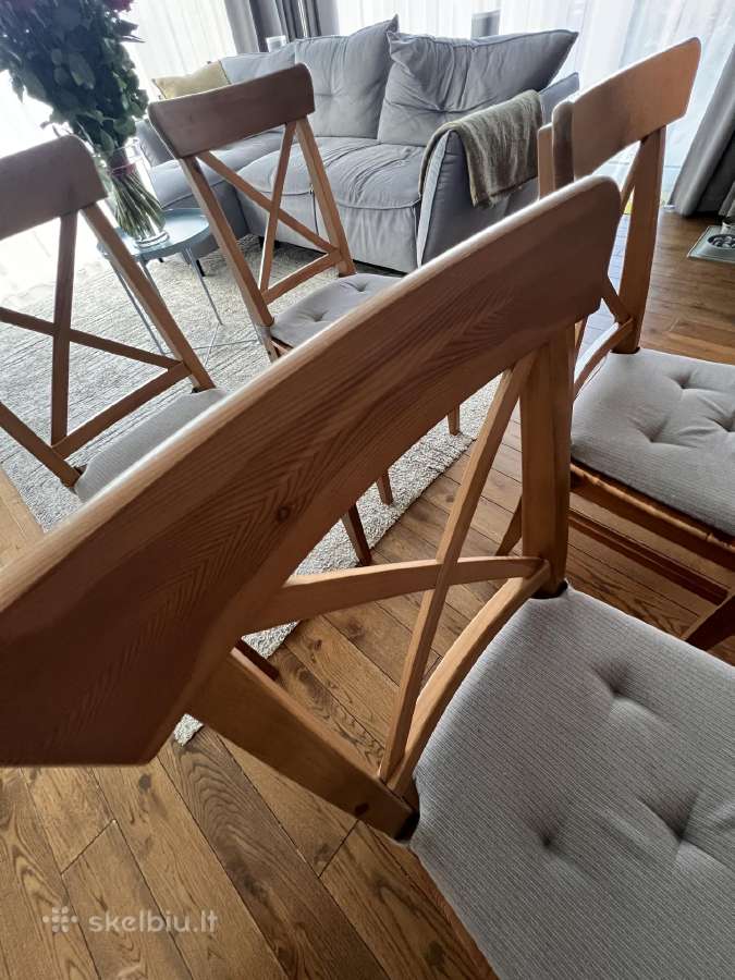 4 Ikea Rosentorp kėdes – medinės - nuotraukos Nr. 3