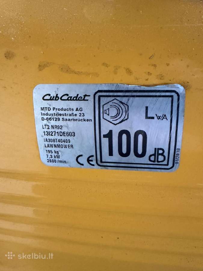 Cub Cadet Lt2 Nr92 traktoriukas - nuotraukos Nr. 6