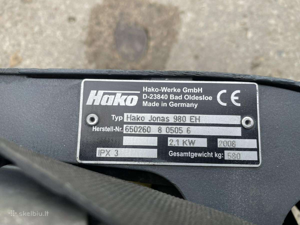Hako-jonas 980 Eh elektrinė šlavimo mašina - nuotraukos Nr. 6