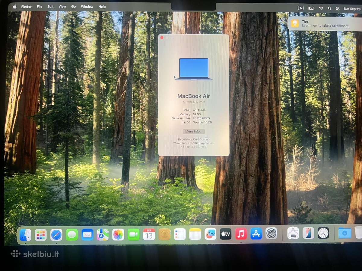 MacBook Air 13 M4, 16gb RAM, 256gb SSD - nuotraukos Nr. 3