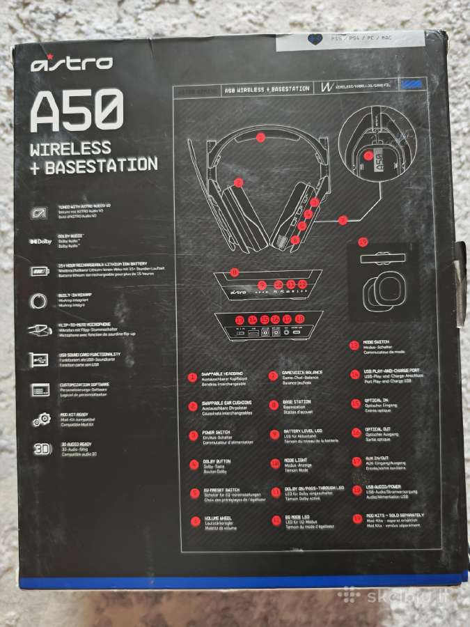 Astro A50 Gen4 Gaming Ausinės - nuotraukos Nr. 4