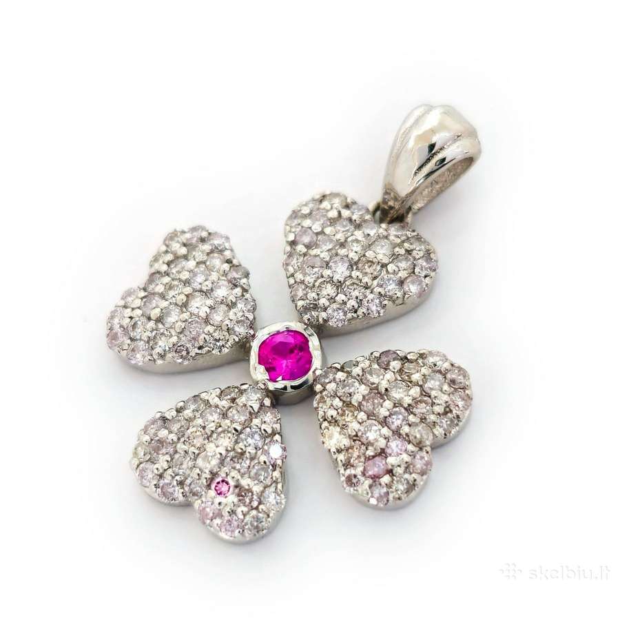 Didelis pakabukas su deimantais ir safyru (0,85ct) - nuotraukos Nr. 2