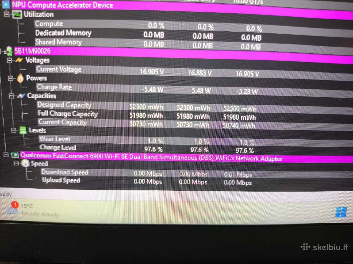 Thinkpad T14 Gen 4 Ryzen 7 7840u 16gb 256gb 1% - nuotraukos Nr. 6