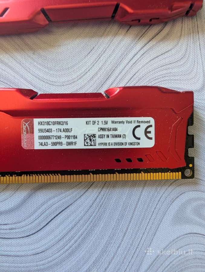 Hyperx Ddr3 16gb 1866mhz 2x8 moduliai - nuotraukos Nr. 2