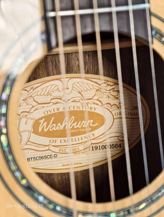 Washburn Sc56s elektroakustinė gitara - nuotraukos Nr. 7