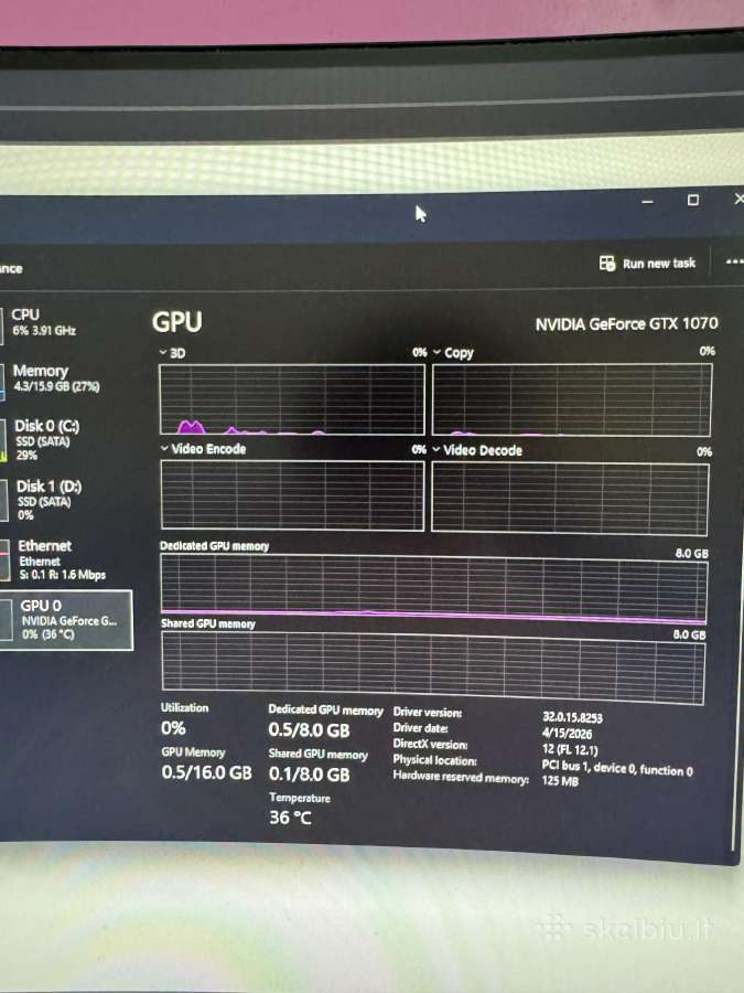 Žaidimų kompiuteris Gtx 1070 8gb / i5-8400 /1 - nuotraukos Nr. 5