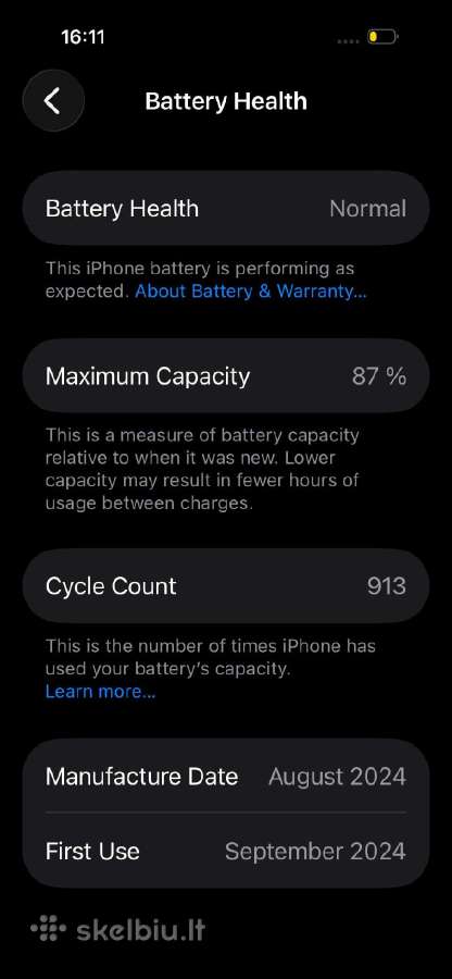 iPhone 16 pro 128gb. black titanium - nuotraukos Nr. 8